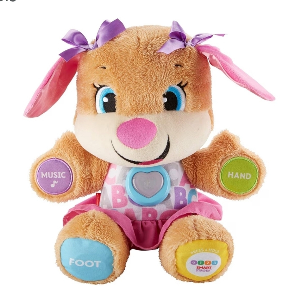 Fisher-Price Laugh & Learn Smart Stages Sis Plush Interactive Toy Learning Sound